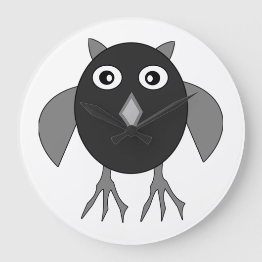 Creepy Halloween Owl Wall klok (Voorkant)