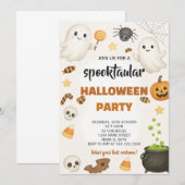 Creepy Halloween Party Kaart (Voorkant / Achterkant)