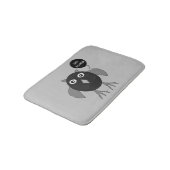 Creepy Halloween Party Owl Bath Mat (Gekanteld)