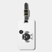 Creepy Halloween Party Owl Custom Bagagelabel (Voorkant verticaal)