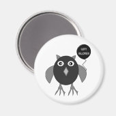 Creepy Halloween Party Owl Magnet (Voorkant / Achterkant)