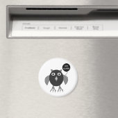 Creepy Halloween Party Owl Magnet (Insitu (Vaatwasser))