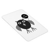 Creepy Halloween Party Owl Magnet Magneet (Rechterzijde)