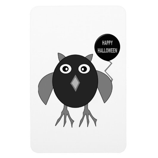 Creepy Halloween Party Owl Magnet Magneet (Verticaal)