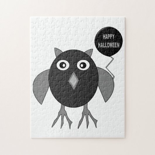 Creepy Halloween Party Owl Puzzle Legpuzzel (Verticaal)