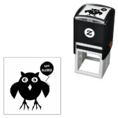 Creepy Halloween Party Owl Self Inking Stamp Zelfinktende Stempel (In situ)