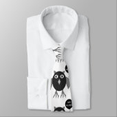 Creepy Halloween Party Owl Stropdas (Gebonden)