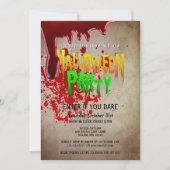 Creepy Halloween Party  paper Kaart (Voorkant)