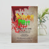 Creepy Halloween Party  paper Kaart (Staand voorkant)