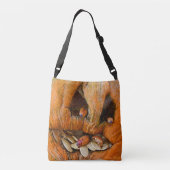 Creepy Halloween Pumpkin Bugs Crossbody Tas (Achterkant)