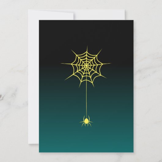 Creepy Halloween Pumpkin Kaart (Achterkant)