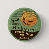 Creepy Halloween Pumpkin  | Pin-Button Ronde Button 5,7 Cm (Voorkant)