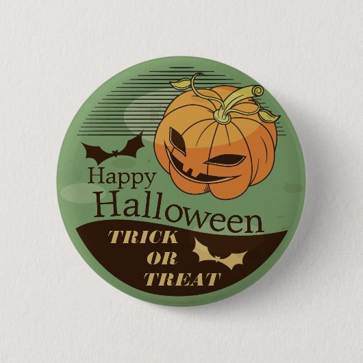 Creepy Halloween Pumpkin  | Pin-Button Ronde Button 5,7 Cm (Voorkant)
