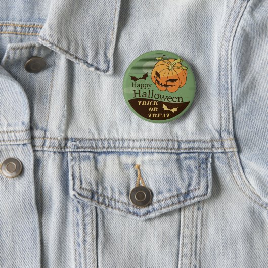 Creepy Halloween Pumpkin  | Pin-Button Ronde Button 5,7 Cm (In situ)