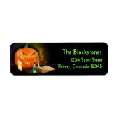 Creepy Halloween Return Address Labels (Voorkant)