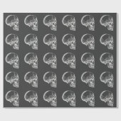Creepy Halloween Skull Cadeaupapier (Vlak)