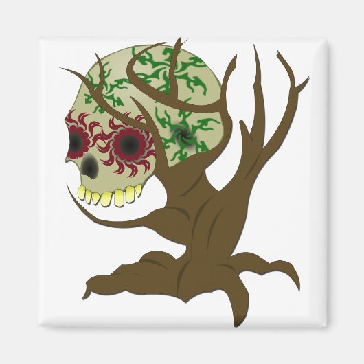 Creepy Halloween Skull Magneet (Voorkant)