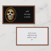 Creepy Halloween Skull Visitekaartje (Voorkant / Achterkant)