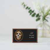 Creepy Halloween Skull Visitekaartje (Staand voorkant)