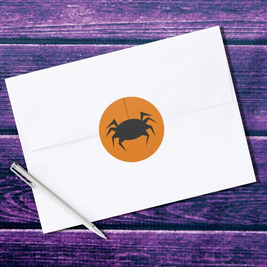 Creepy Halloween Spider Black Ronde Sticker