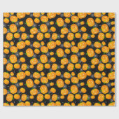 Creepy Halloween Spider Jack O Lantern Spider Web Cadeaupapier (Vlak)