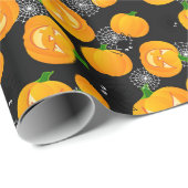 Creepy Halloween Spider Jack O Lantern Spider Web Cadeaupapier (Rol Hoek)