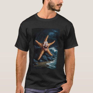 Creepy Halloween Starfish Ocean Horror Enge Onder T-shirt