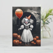 Creepy Halloween uitnodiging (Staand voorkant)