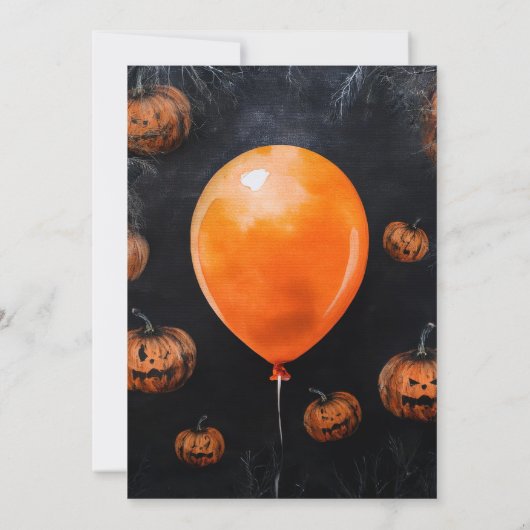 Creepy Halloween uitnodiging (Achterkant)