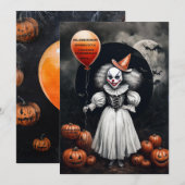 Creepy Halloween uitnodiging (Voorkant / Achterkant)