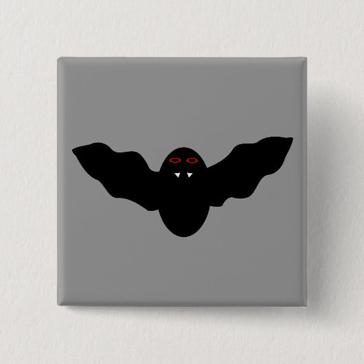 Creepy Halloween Vampire Bat Button (Voorkant)