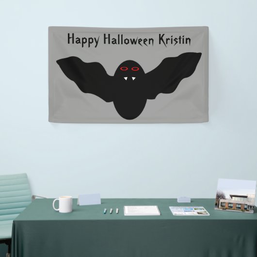 Creepy Halloween Vampire Bat Custom Banner (Beurs)