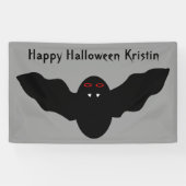 Creepy Halloween Vampire Bat Custom Banner (Horizontaal)