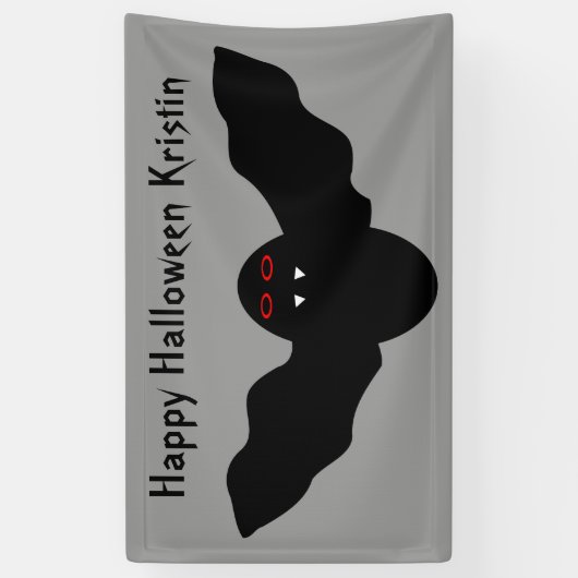 Creepy Halloween Vampire Bat Custom Banner (Verticaal)