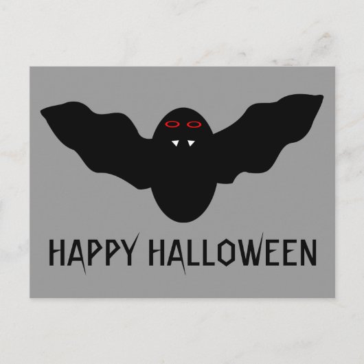 Creepy Halloween Vampire Bat Custom Briefkaart (Voorkant)