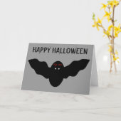 Creepy Halloween Vampire Bat Custom Kaart (Gele Bloem)