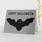 Creepy Halloween Vampire Bat Custom Kaart (Gele Bloem)