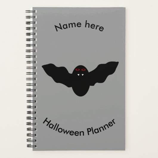 Creepy Halloween Vampire Bat Custom Planner (Voorkant)