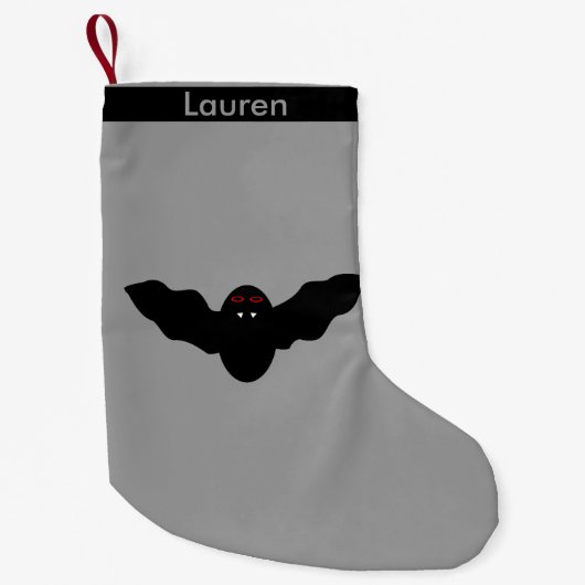 Creepy Halloween Vampire Bat Custom Stocking Kleine Kerstsok (Voorkant)