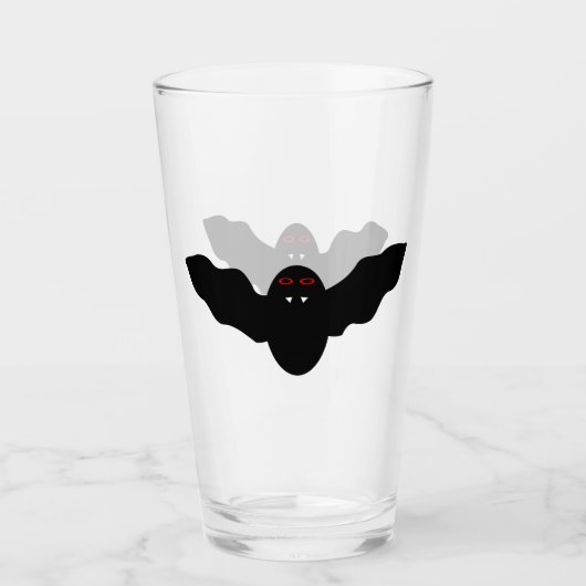 Creepy Halloween Vampire Bat Glas (Voorkant)