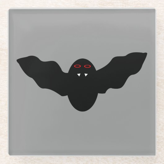 Creepy Halloween Vampire Bat Glazen Onderzetter (Voorkant)