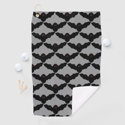 Creepy Halloween Vampire Bat Golf Towel Golfhanddoek (Insitu)