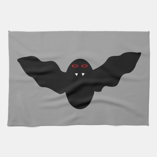 Creepy Halloween Vampire Bat Kitchen Towel Theedoek (Horizontaal)