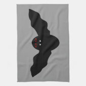 Creepy Halloween Vampire Bat Kitchen Towel Theedoek (Verticaal)