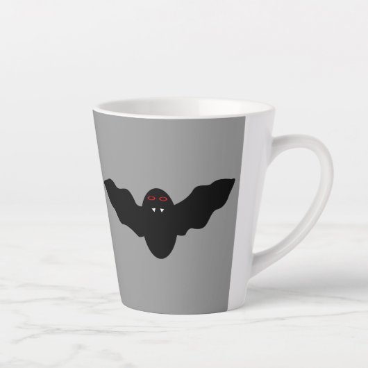 Creepy Halloween Vampire Bat Latte Mok (Rechts)