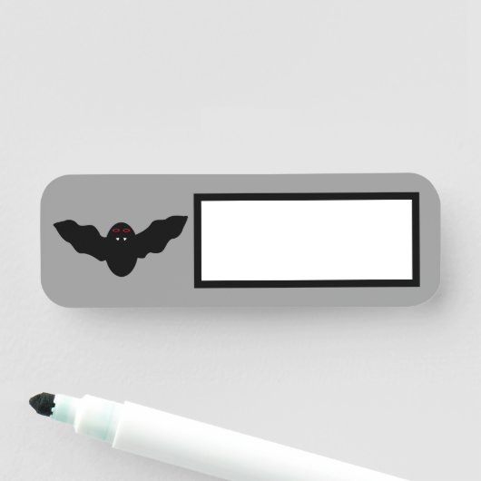 Creepy Halloween Vampire Bat Naamplaatje (In situ)