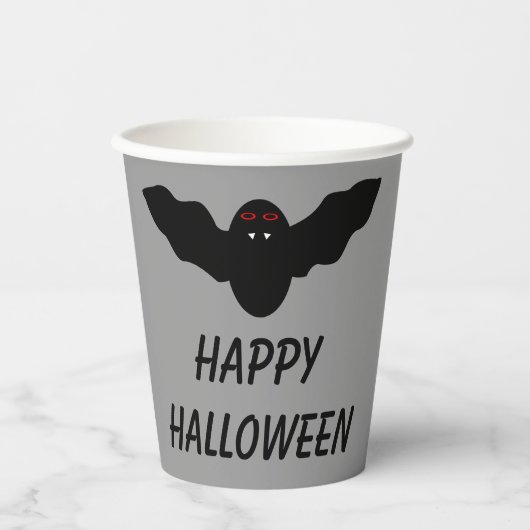 Creepy Halloween Vampire Bat Papieren Bekers (Voorkant)