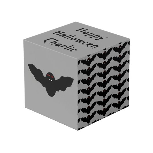 Creepy Halloween Vampire Bat Persoonlijk Kubus (Voorkant hoekig)