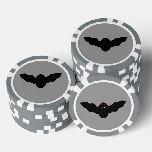 Creepy Halloween Vampire Bat Poker Chips (Opstapeling)