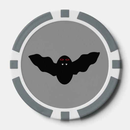 Creepy Halloween Vampire Bat Poker Chips (Voorkant)